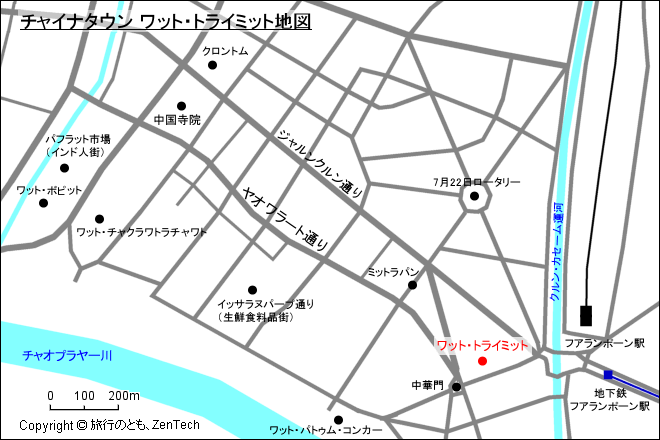 ワット・トライミット地図