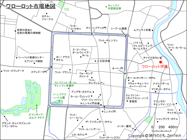 ワローロット市場地図