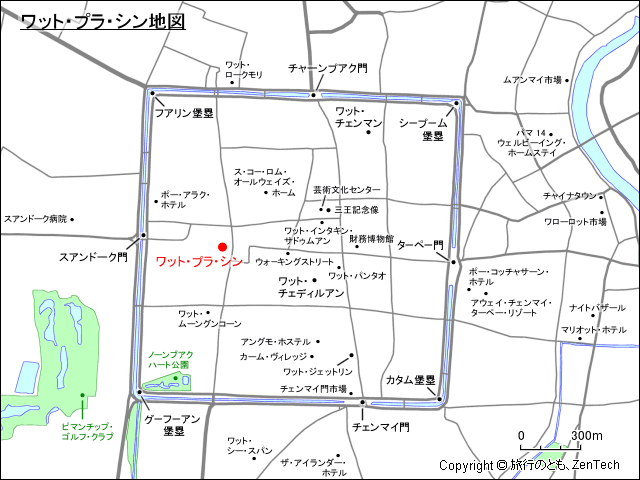 ワット・プラ・シン地図