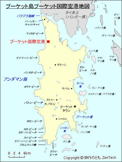 プーケット島プーケット国際空港地図