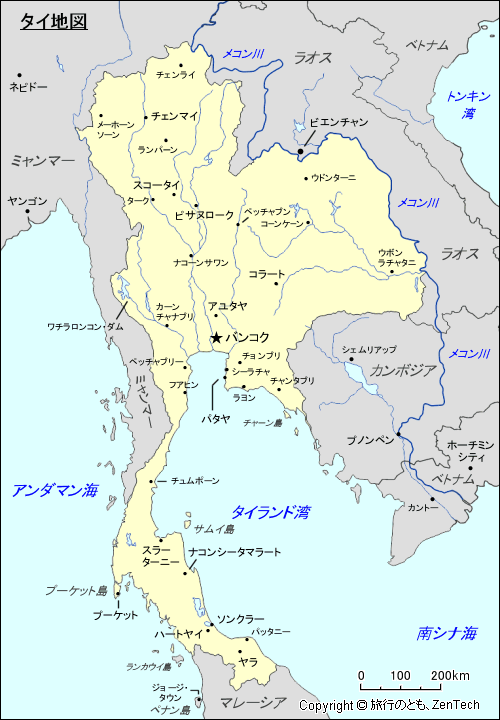 タイ地図