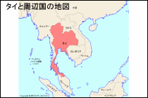 タイと周辺国の地図