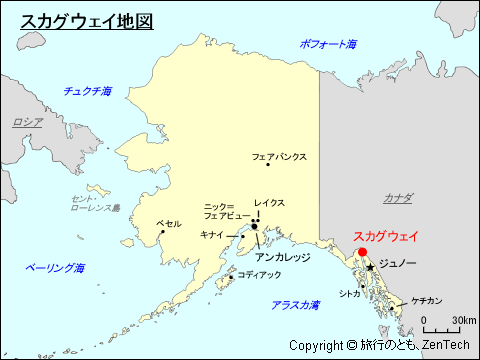 スカグウェイ地図