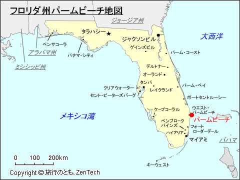 フロリダ州パームビーチ地図