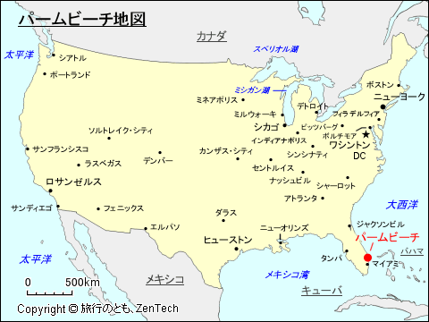 パームビーチ地図