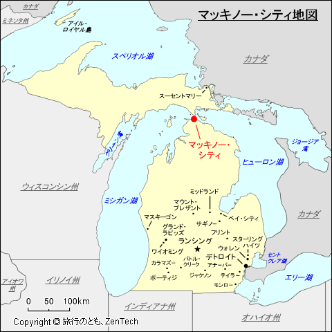 マッキノー・シティ地図