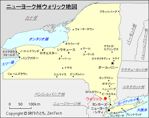 ニューヨーク州ウォリック地図