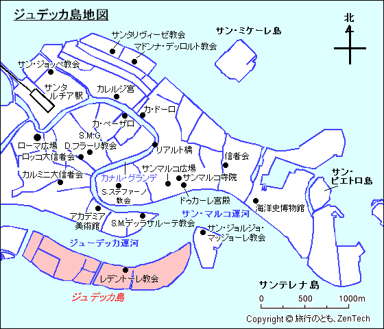 ジュデッカ島地図