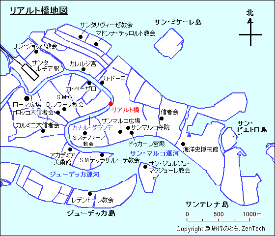 リアルト橋地図