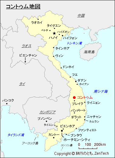 コントゥム地図