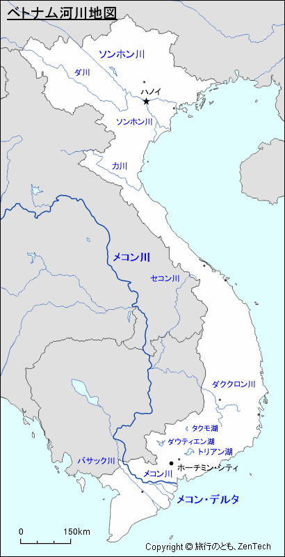 ベトナム河川地図 旅行のとも Zentech